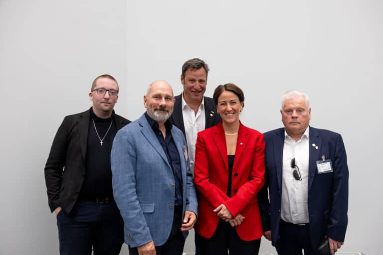 Fra trygdedrøftingsmøte 19.05.25 - Mikkel Sibe, Erling Behrens, Tom Tvedt, Tonje Brenna og Jan Davidsen.